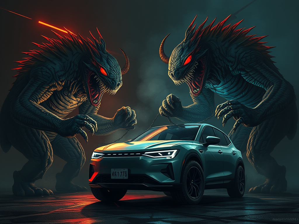 Evil electric vehicle giant monsters