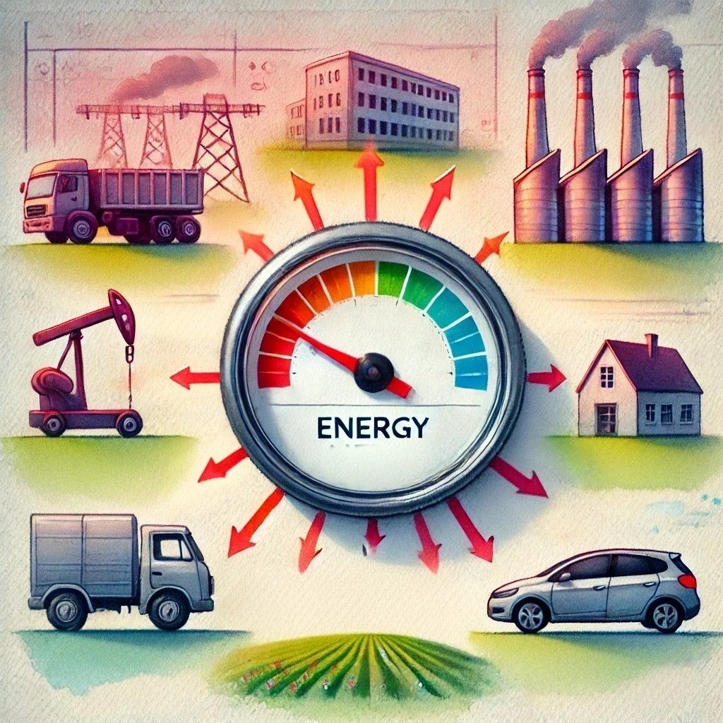 A water color image of low energy from the many energy requirements