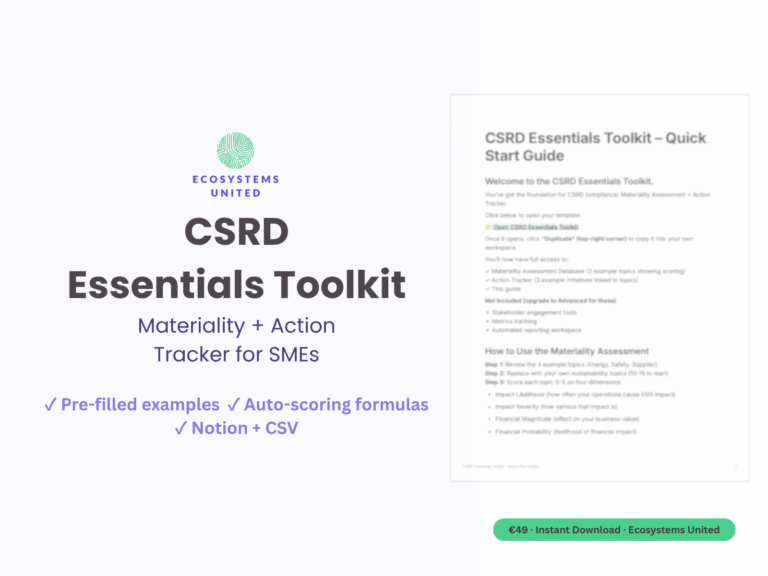 Ecosystems United CSRD for SMEs